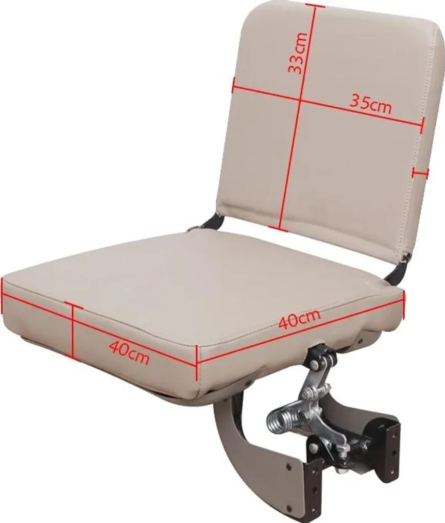 Siège pliant robuste pour bus : gagnez de l'espace intérieur beige