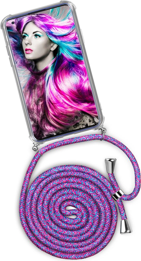 TWIST-Case + TWIST-Cord für OnePlus 8, Farbe:Crazy Unicorn (Silber)