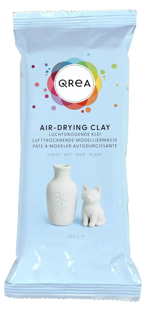 Argile Blanche Qrea 12x500g : Créez sans Four de Potier Facilement