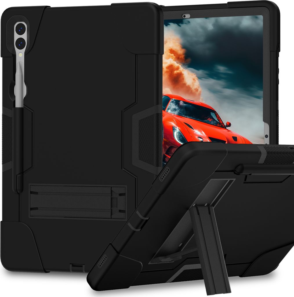 Hülle für Samsung Galaxy Tab S9 Plus/S9 FE Plus 12,4" SM-X810/X816B/X818U/X616B 2023 Hybrid Dreilagige Robust Stoßfest Schwerlast Schutzhülle m...