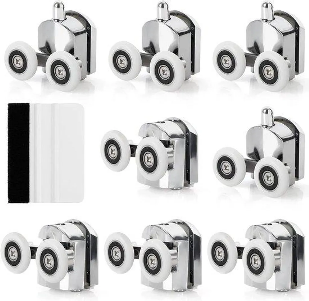 Finis les blocages de douche avec ces 8 roulettes 23 mm en zinc inoxydable