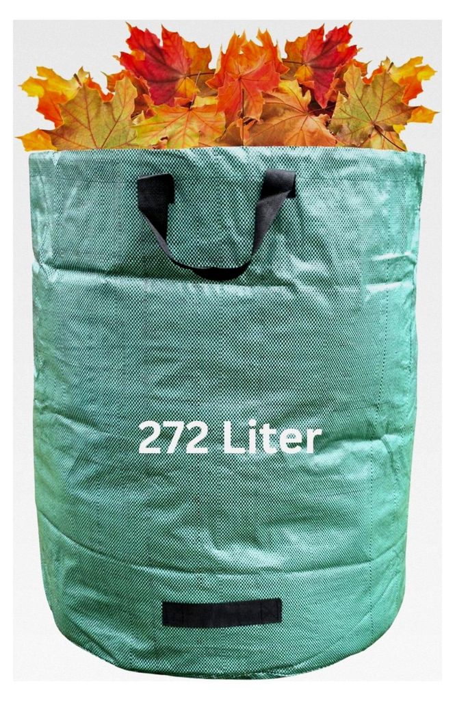 Gartenabfallsack 272 Liter stabiler Laubsack mit 2 Tragegriffen
