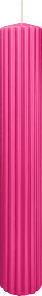Rillen Kerzen Pink 300 x Ø 45 mm, 4 Stück