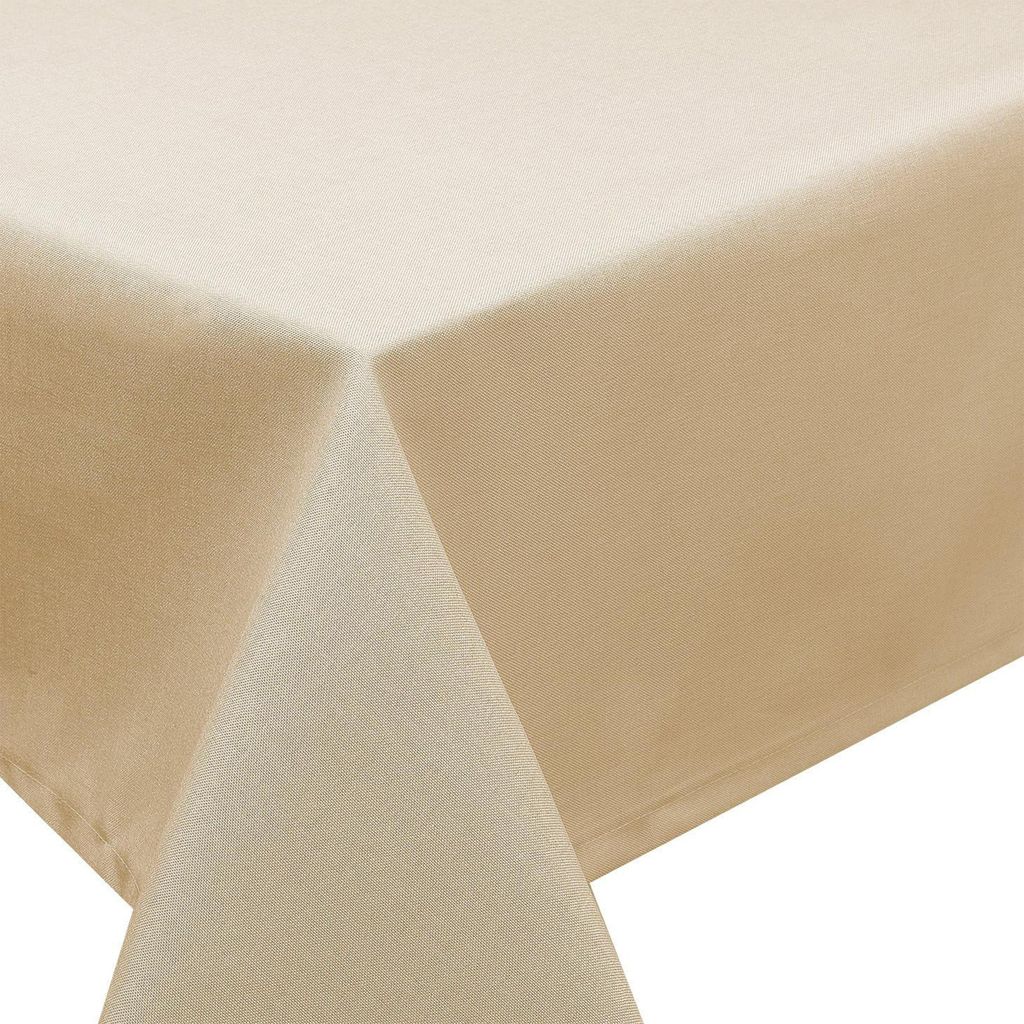Leinen Tischdecke 110x160 cm eckig champagner Produktbild 
