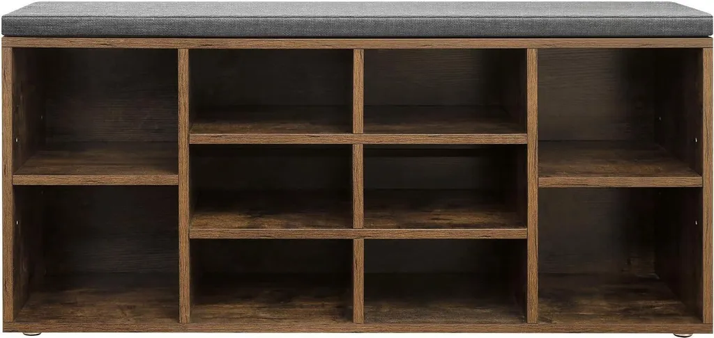 Meuble à chaussures avec coussin rembourré pour entrée et couloir