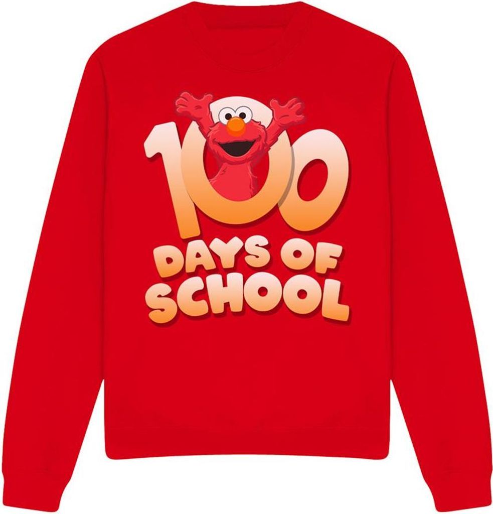Sesame Street - "100 Days Of School" Sweatshirt für Herren/Damen Uni TV28856 (L) (Rot)