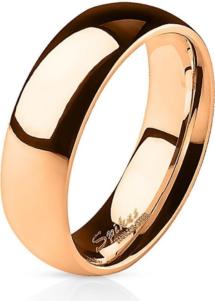 67 (21.3)Rotgold Ring schmal aus Edelstahl für Damen & Herren 49-67