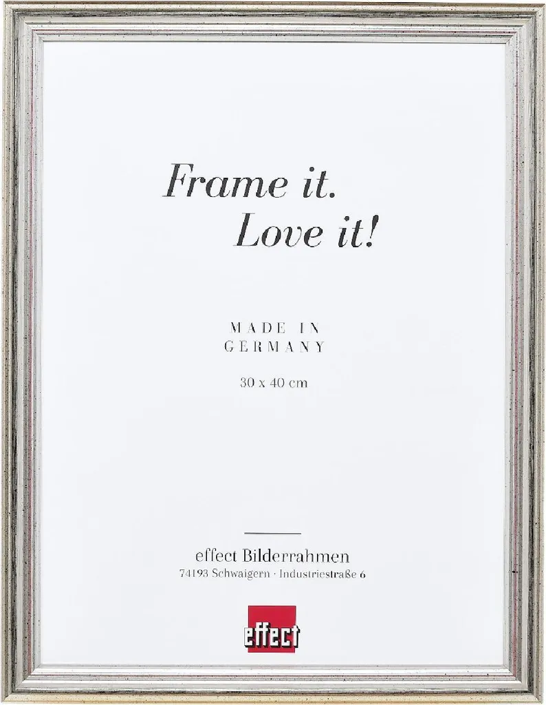 Cornice in legno Effect Profil 44 Argento 18x27 cm | Arredo Made in Italy