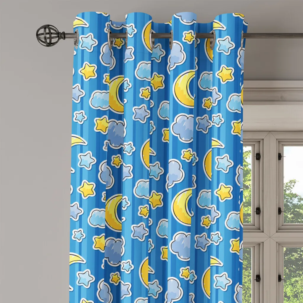 ABAKUHAUS Pinguino Tenda a Pannello Set di 2, Doodle