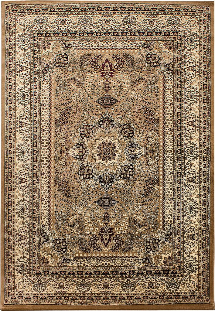 Villa Möbel Mararo Wohnzimmer-Teppich, Orientteppich, Orientalisch Design, Farbe:Beige, Grösse:120x170 cm