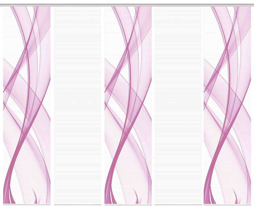 VISION S PACOLIA Schiebegardine, halbtransparente Bambus-Optik, 260x60 cm, grau,