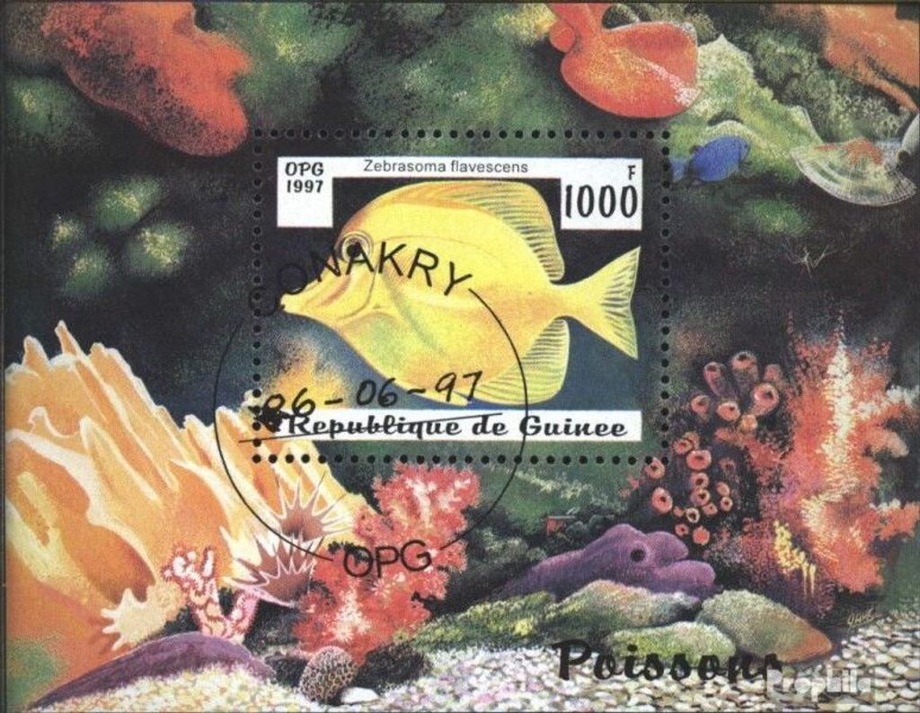 Briefmarken Guinea 1997 Mi Block510 (kompl.Ausg.) gestempelt Fische