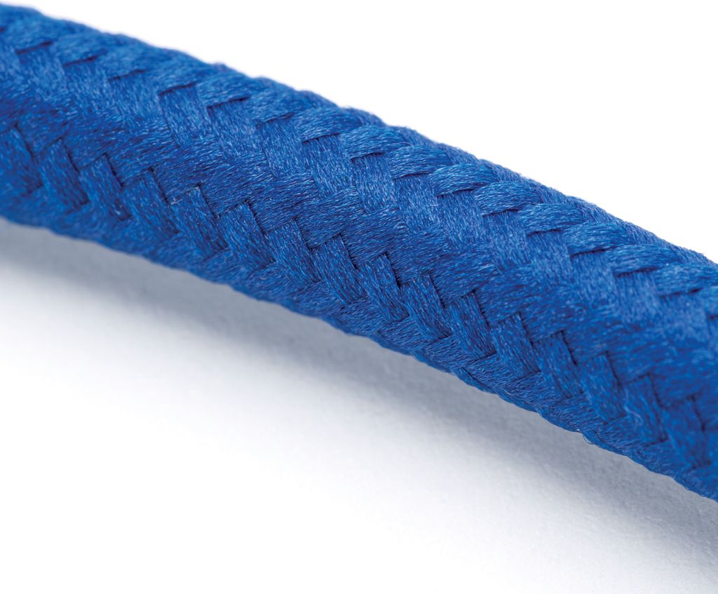 Textilkabel Lampenkabel YML 3-adrig, (3x 0,75mm) Elektrisches Kabel Textil ummantelt mit Erdleiter für Leuchten Lampen, Blau, 1m