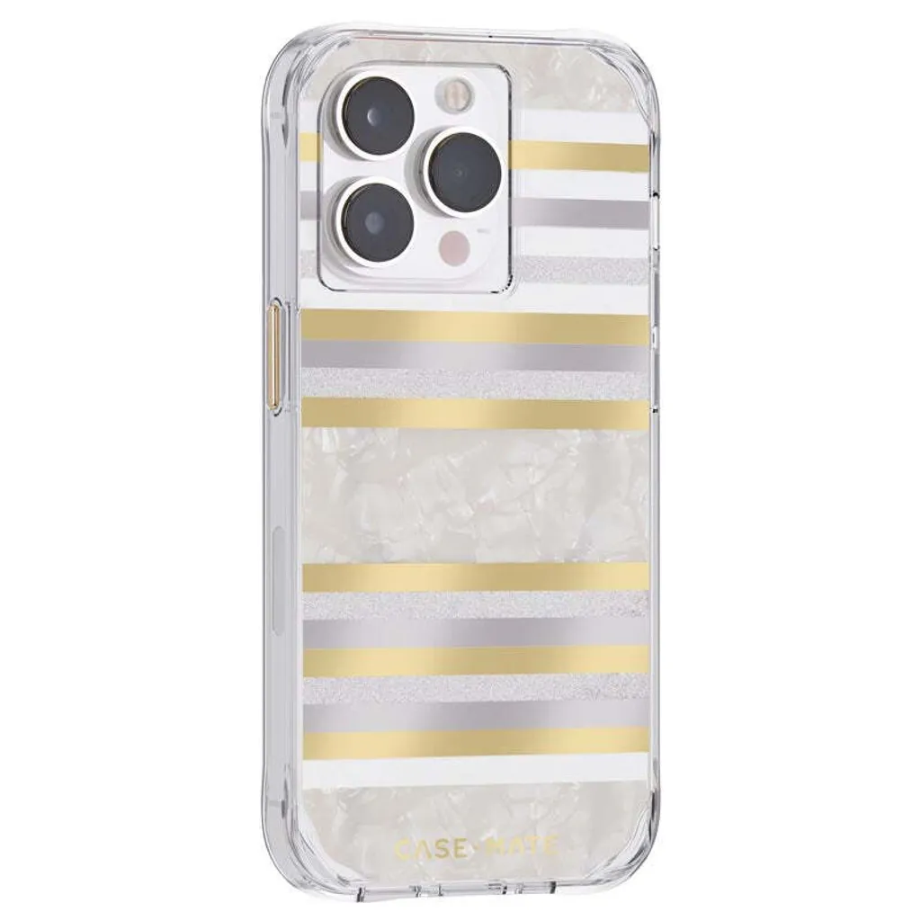 CASE MATE Coque iPhone 14 Pro MagSafe à Rayures Nacrées Multicolore