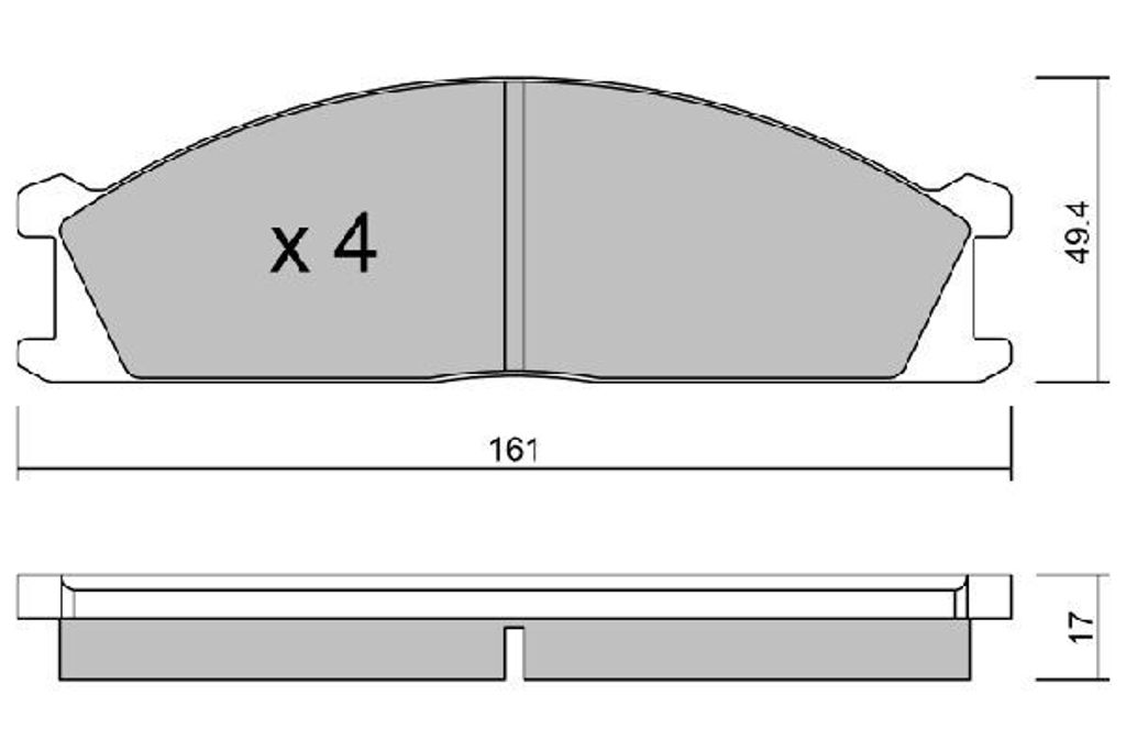 AISIN Bremsbeläge Satz Vorne Bremsklötze für NISSAN NP300 Navara Pickup (D40) BPNI-1011