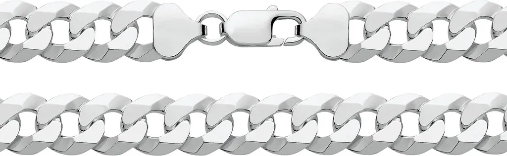 Gourmette Homme Argent 925 Inoxydable - Chaîne Large 12mm Anti-Terni