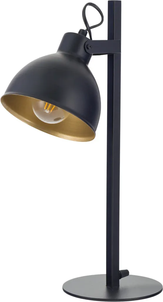 Luminaire de table design pour bureau ou salon Mars Loft noir et or