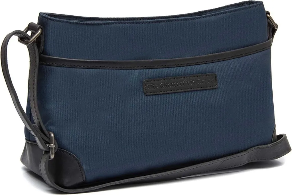 Borsa a Tracolla Nevon Navy Blu Scuro - Pelle di Vacchetta e Nylon