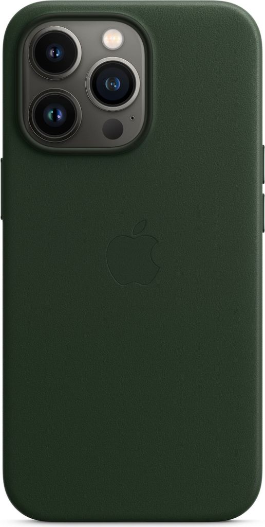Apple Leather Case MagSafe iPhone 13 Pro schwarzgrün Produktbild 