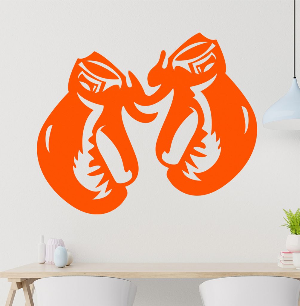 Boxhandschuhe Wandtattoo in 6 Größen - Wandaufkleber Wall Sticker - Dekoration, Küche, Wohnzimmer, Schlafzimmer, Badezimmer