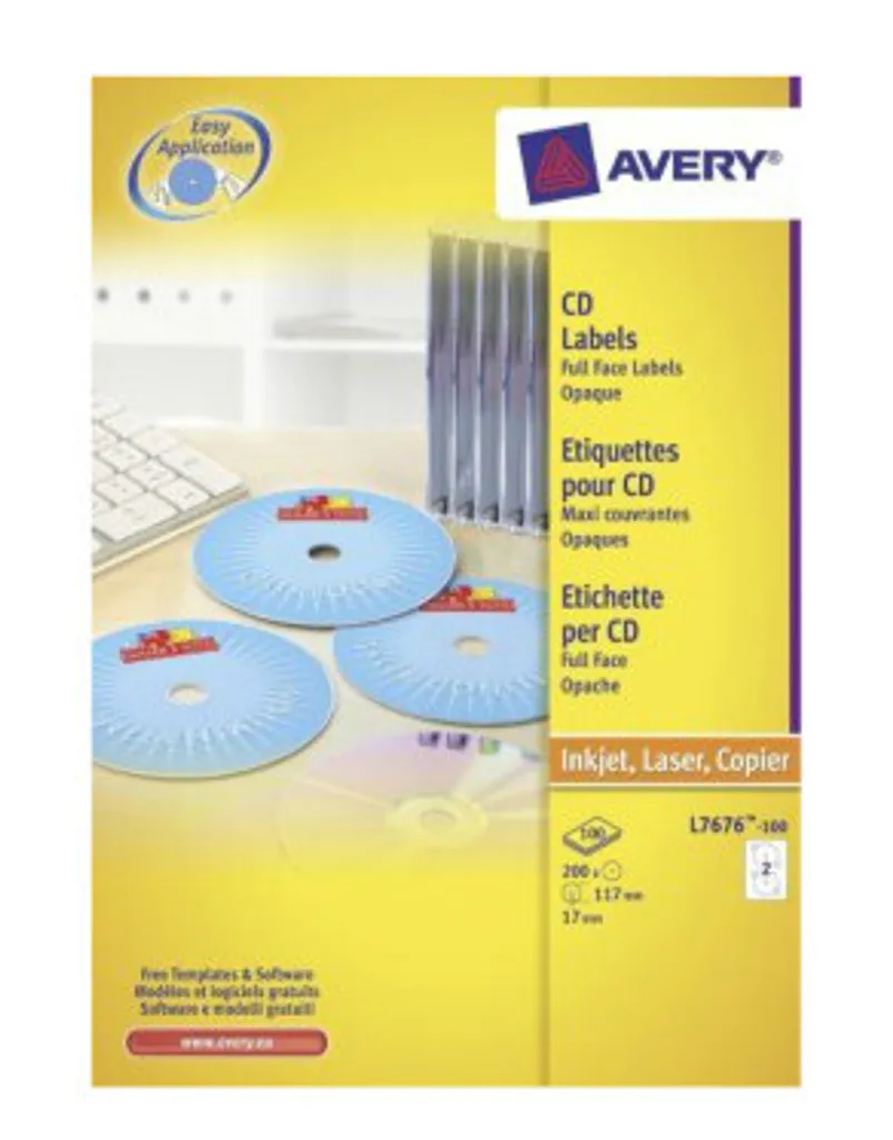 Étiquettes Imprimante Blanches Avery L7676-100 pour Archivage et Envois