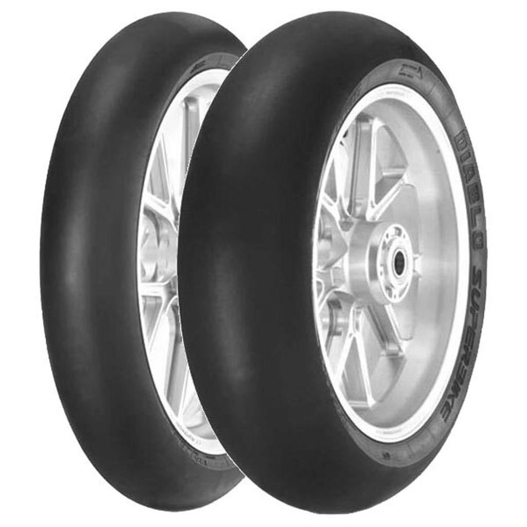Paar Motorradreifen Pirelli 100/90-12 + 190/60-17 Diablo Superbike Sc1 Nhs