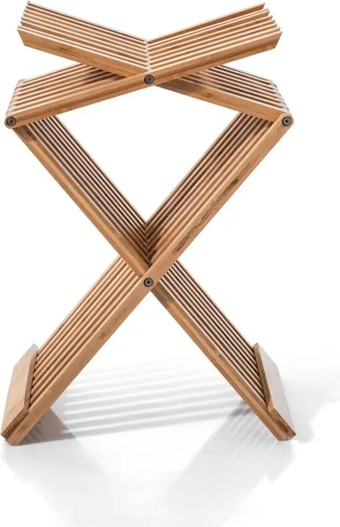 Siège d'appoint pliable bambou écologique tabouret mobile multifonction - 12