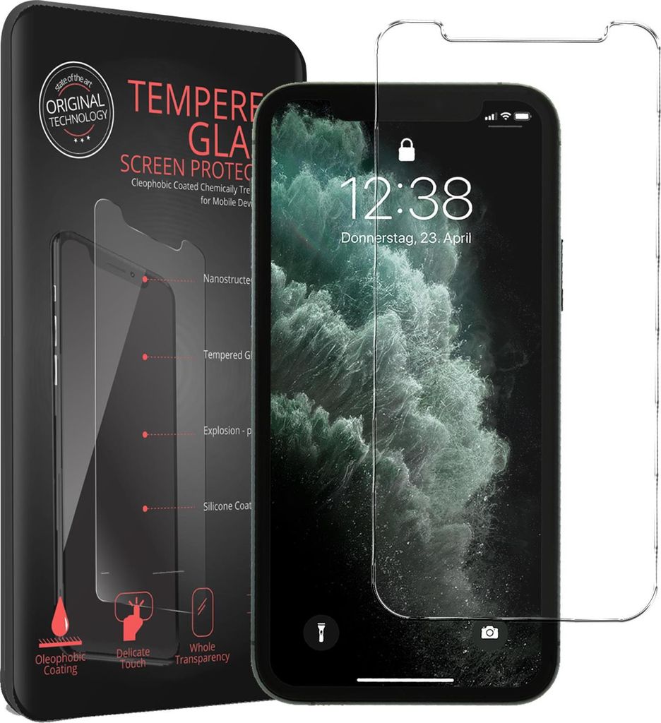 2x Panzerglas für Apple iPhone 11 Pro / X / XS Glas Folie Displayschutz Schutzfolie