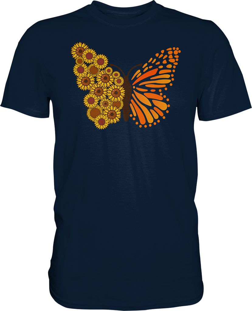 Sonnenblumen Schmetterling T-Shirt Garten Motiv Gärtner Produktbild 