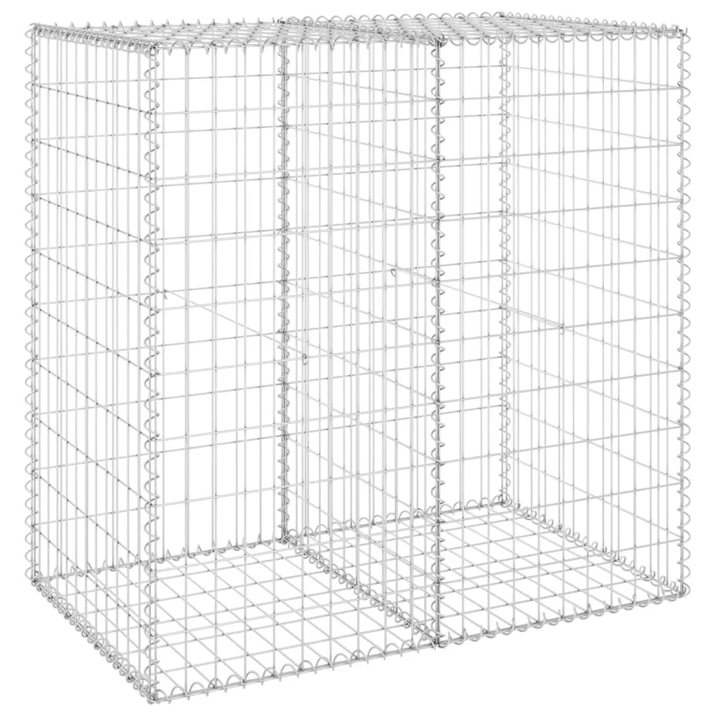 Mur en gabion 100x60x100 cm : solution anti-rouille pour clôture