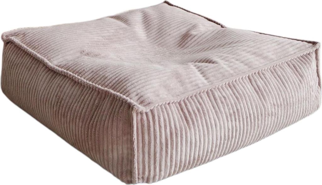 Monio for Kids - Schmutzige Rosa Farben Kleine Kinderpouf Cord Waschbarer Bezug Bequemer Sitz Kinderzimmer Möbel