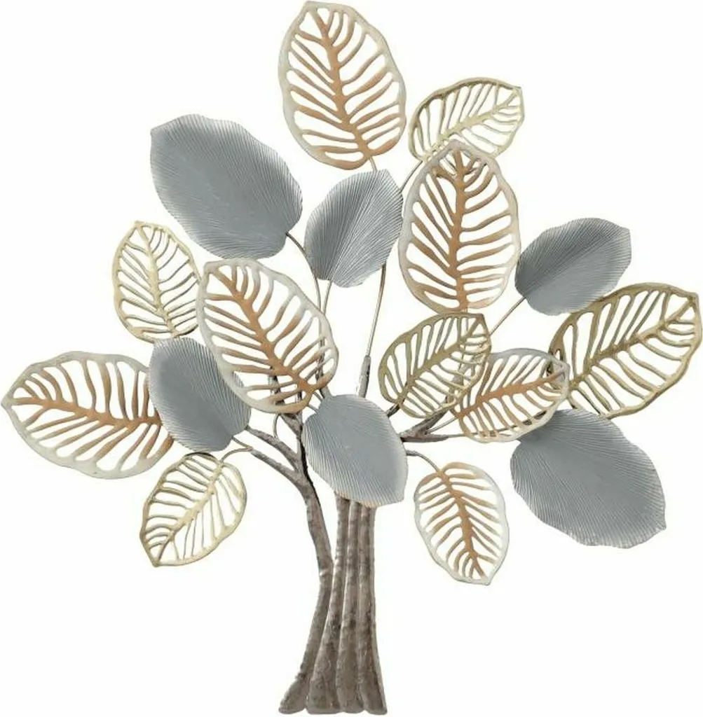 Sculpture Murale Arbre de Vie en Métal Design Multicolore 96x100 cm