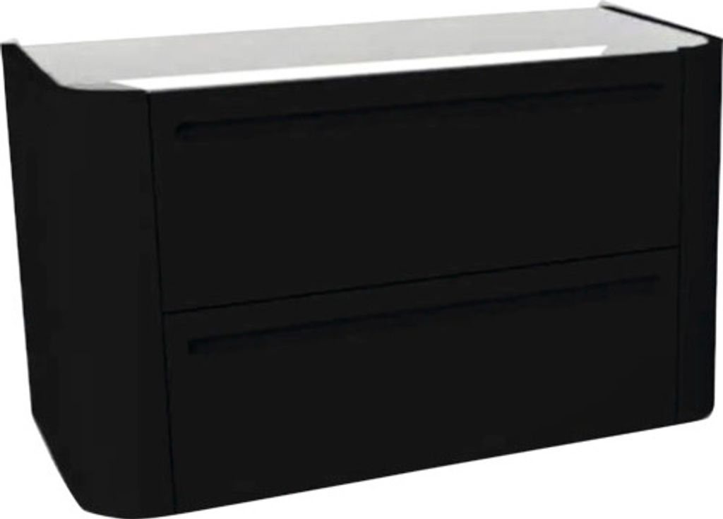 Waschtischunterschrank für Waschtischplatte Devo Gloria 2.0 BxHxT 86x50x42 cm perfect touch black glatt