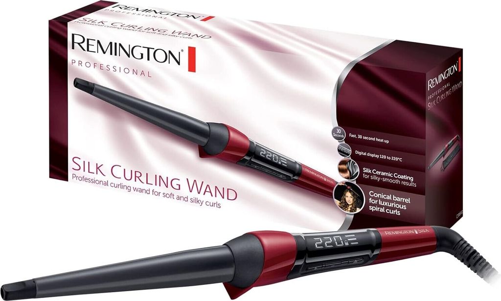 Remington Silk Digital Tapered Curling Wand 13-25mm with Produktbild 6