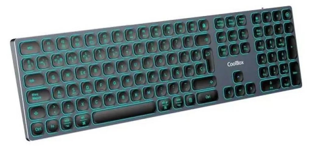 Clavier rétroéclairé silencieux CoolBox COO-TEW02-BKB multi-mode - 5