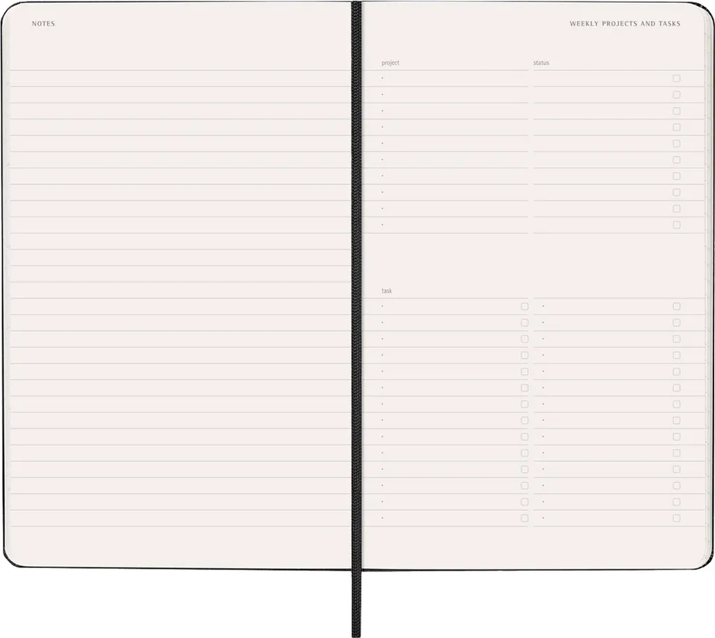 Agenda 2025 Moleskine Vertical Pro Rigide Noir 12 Mois Format Large 21 - 3