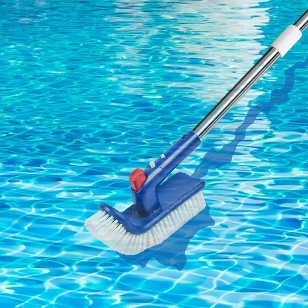 Poolbürste mit feinen Borsten, 180 - Grad - Drehfunktion, geeignet für Badezimmer - und Poolreinigung