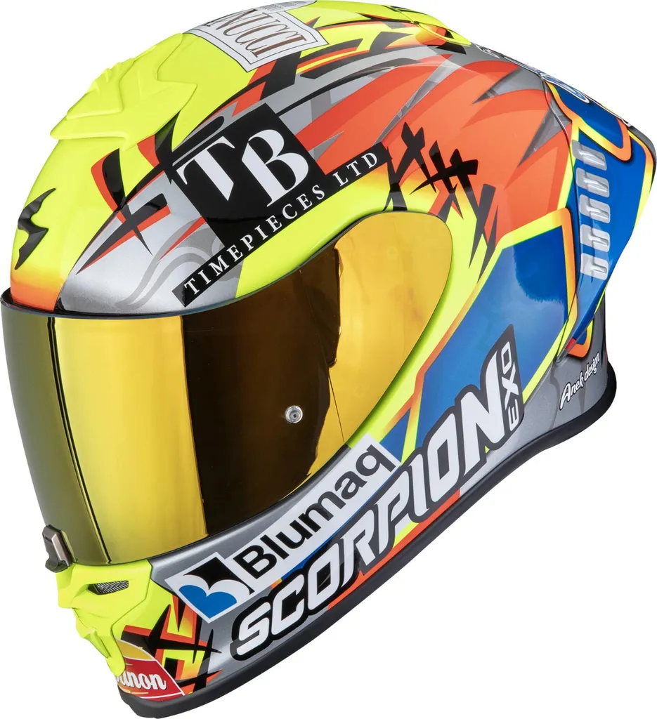 Casque Intégral Racing Scorpion Exo-R1 Evo II Air Aron Misano Argent M