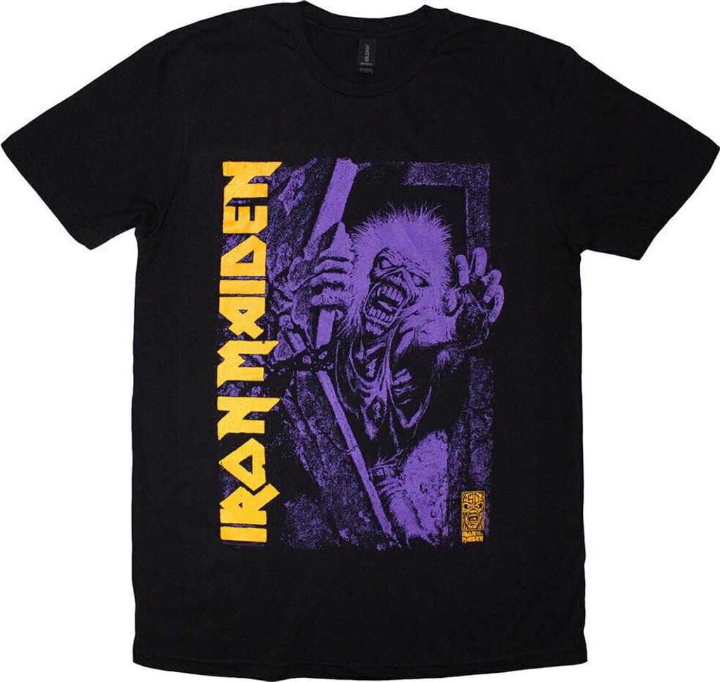 Iron Maiden Est. 1975 No Prayer Grave Purple Black XL T-Shirt