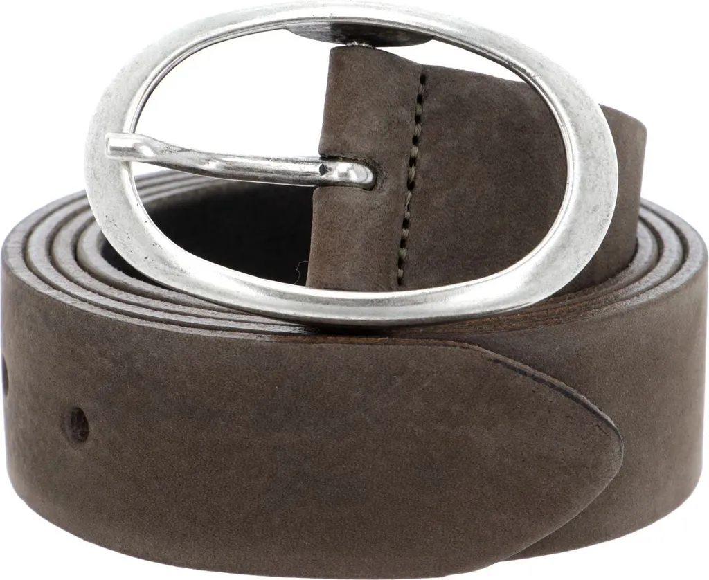 Vanzetti Cintura Uomo Classics 35mm Leather Belt Dark Olive Brown W95