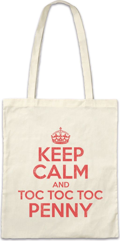Urban Backwoods Keep Calm And Toc Penny, Stofftasche, Farbe: Beige