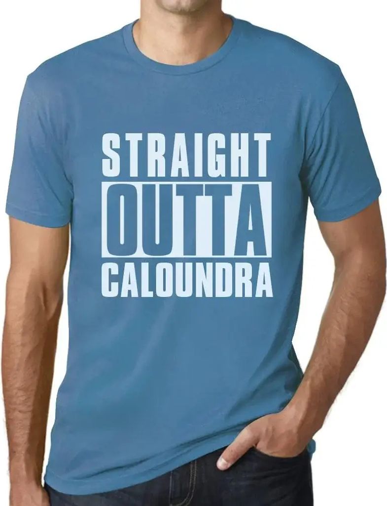Herren Grafik T-Shirt Direkt aus dem Caloundra – Straight Outta Caloundra – Öko-Verantwortlich Vintage Jahrgang Kurzarm Lustige Druck Geburtstag