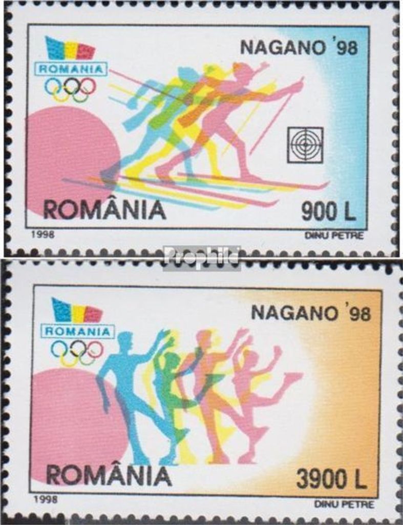 Briefmarken Rumänien 1998 Mi 5294-5295 (kompl.Ausg.) postfrisch Olympische Winterspiele Nagano98