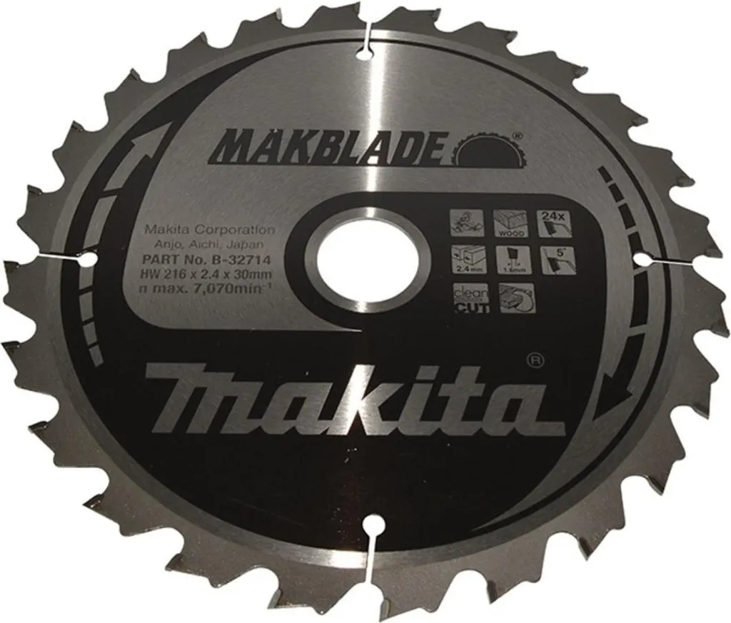 Lame carbure Makita 216x30x24Z série MAKBLADE haute performance