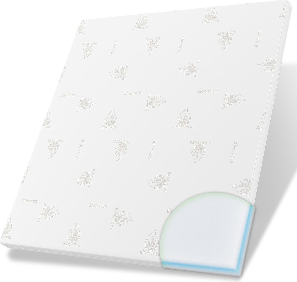 ELONEO Viskoelastischer Matratzen-Topper 200 x 200 cm, MemoryFoam Komfort Matratzenauflage, Viscoauflage, Wendefunktion mit 2 Härtegraden, inkl. A...