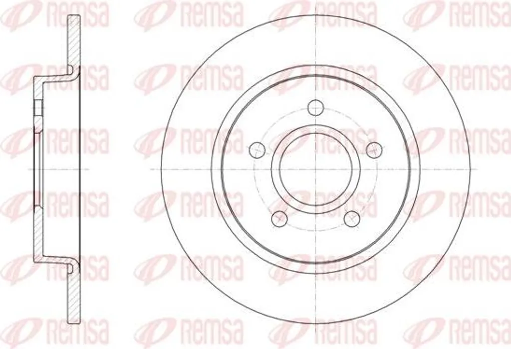 Disque de frein REMSA 61503.00 compatible Focus - OE 1704765 Fiable