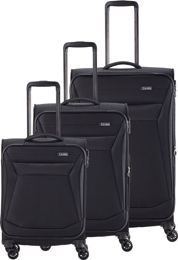 travelite Chios 4W Trolley L / M / S Black schwarz 78cm Produktbild 