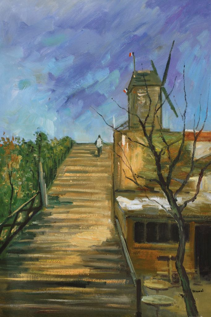 Vincent Van Gogh Kunstdruck Bild - Windmühle Auf Dem Montmartre, 1886 (120 x 80 cm)