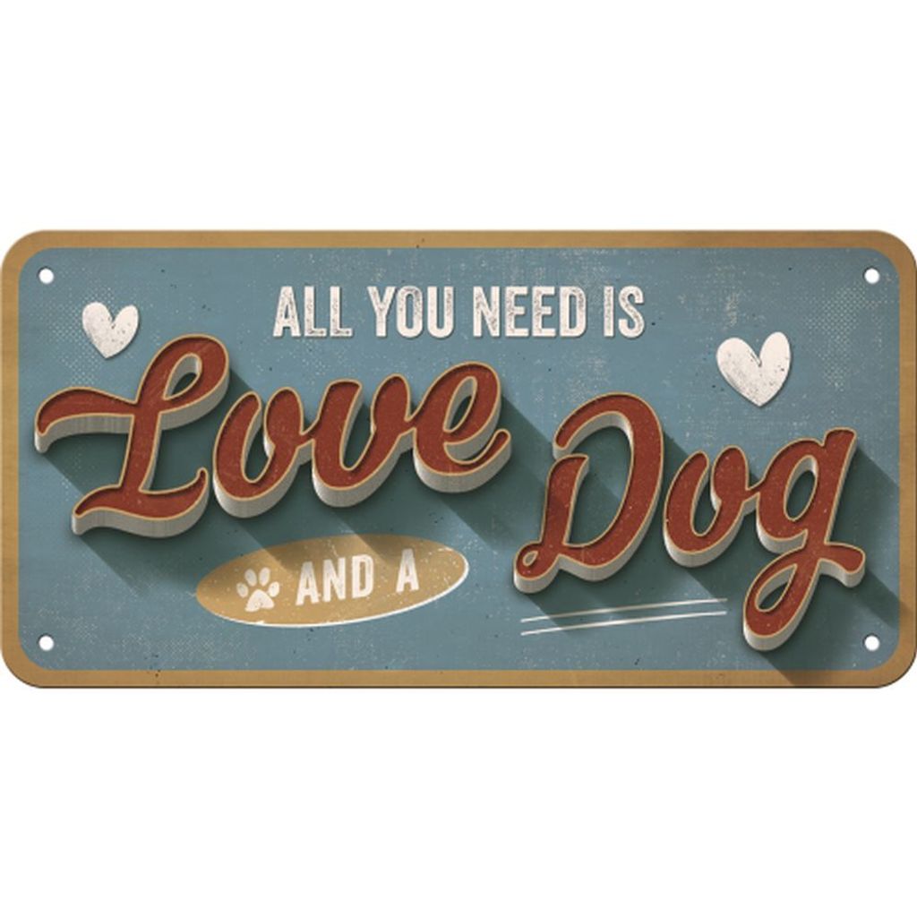 Nostalgic-Art - Hängeschild - PfotenSchild - Love Dog
