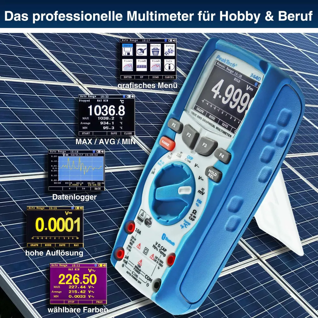 Multimètre Numérique Graphique PeakTech P 3440 avec Mémoire Interne Pro - 11